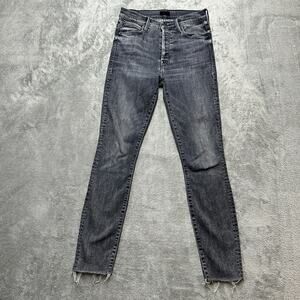 Mother The Stunner Ankle Fray Jean Women 26 Friday The 13th Black Distressed